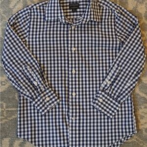 Crewcuts Blue and White Gingham Button Down Shirt
